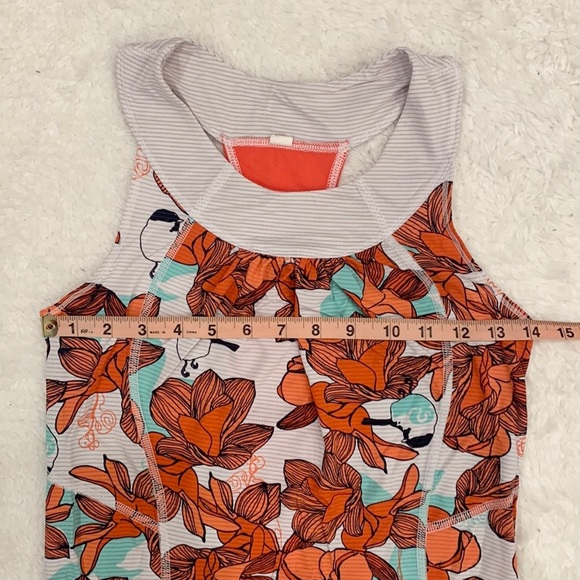 Lululemon Racerback Floral Coral Tank Top - Picture 9 of 14